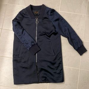 Urban Revivo Long bomber jacket